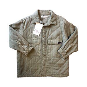 Zara Boys Quilted Jacket || Green
